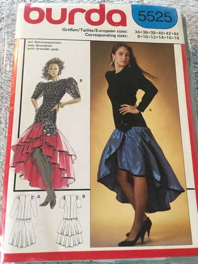 PATTERN BURDA 5525 - EVENING DRESS (SIZE 8-18)
