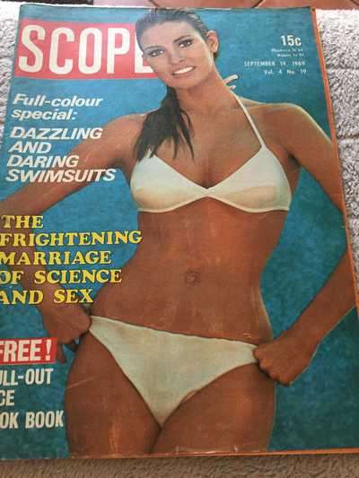 VINTAGE SCOPE 19 SEPTEMBER 1969 (FRIGHTENING MARRIAGE OF SCIENCE AND SEX/JACKIE KENNEDY CONT....)