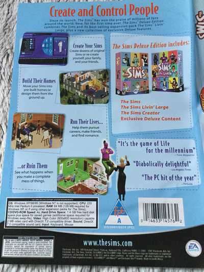 PC - THE SIMS DELUXE EDITION (WITH BOOKLET AND LICENCE CODE)