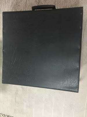 DJ RECORD LP CARRYING HARD CASE BLACK VINYL COATED REINFORCED CASE