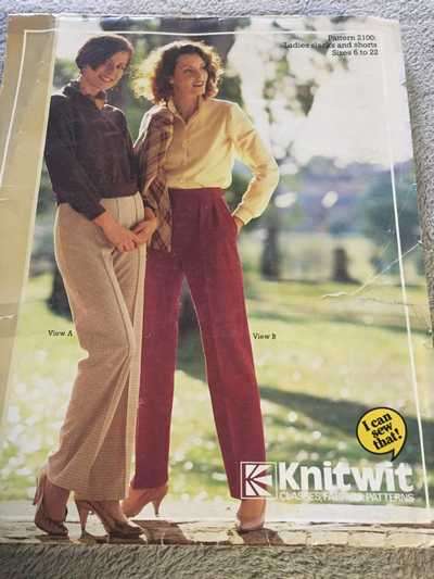 PATTERN KNITWIT 2100 - LADIES SLACKS AND SHORTS (SIZE 6-22)