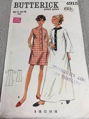 PATTERN BUTTERICK 4915 (VINTAGE) - DRESS (SIZE 14)