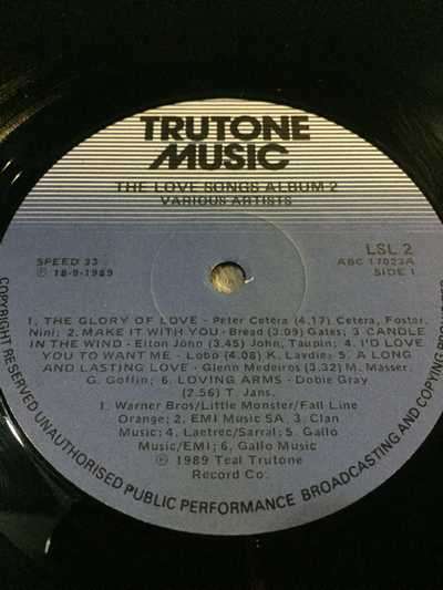 LP - THE LOVE SONGS ALBUM 2 (24 VARIOUS ORIGINAL ARTISTS)