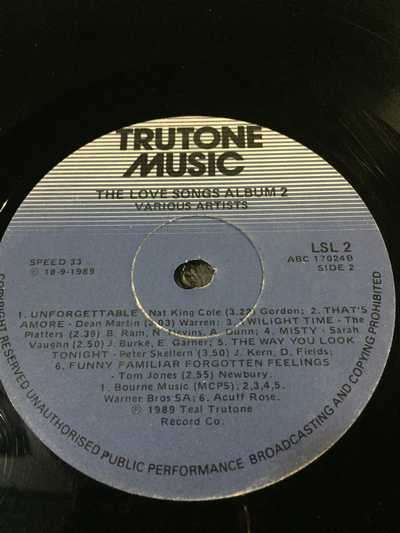 LP - THE LOVE SONGS ALBUM 2 (24 VARIOUS ORIGINAL ARTISTS)