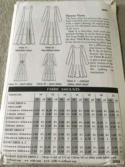 PATTERN SEWING WITH CONFIDENCE 4 (UNUSED) PRINCESS LINE DRESS