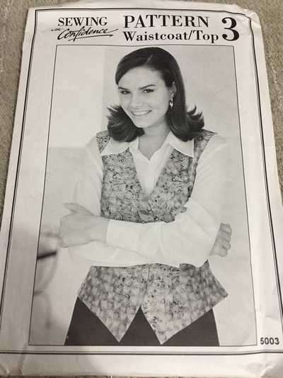 PATTERN SEWING WITH CONFIDENCE 3 (UNUSED) - WAISTCOAT/TOP