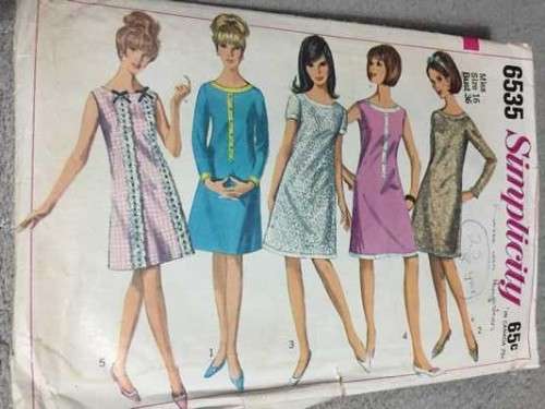 PATTERN SIMPLICITY 6535 (VINTAGE) - DRESS (SIZE 16)