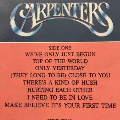 LP CARPENTERS: 16 GREATEST LOVE SONGS