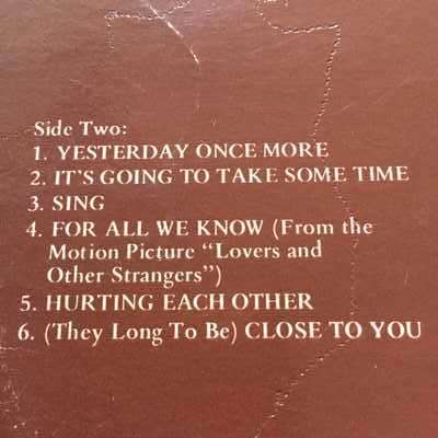 LP (DOUBLE LP) AUTOGRAPHED BY THE CARPENTERS - 24 GREATEST HITS