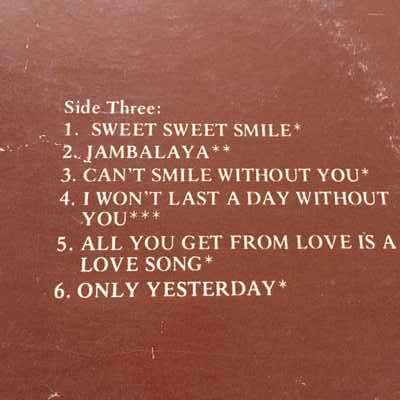 LP (DOUBLE LP) AUTOGRAPHED BY THE CARPENTERS - 24 GREATEST HITS