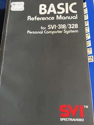 BOOKS VINTAGE - PRACTICAL PROGRAMMES FOR SVI-328/ BASIC REF MANUAL FOR SVI-318/328