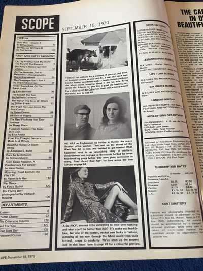 VINTAGE SCOPE: SEPTEMBER 18, 1970 - THE DARLING OF THE NASSER GOVERNMENT