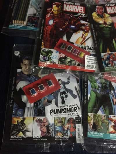 JOBLOT (8) : DRAW THE MARVEL WAY NR 06, 08, 25, 28, 30, 31, 34 & 37 (SEE DESCRIPTION)