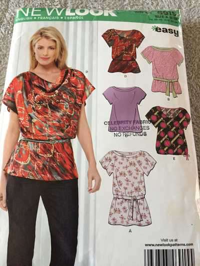 PATTERN NEW LOOK 6915 - TOP (SIZE 8-18)