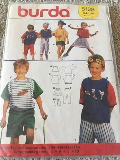PATTERN BURDA 5128 - CHILDREN'S CLOTHES (SIZE 4-10)