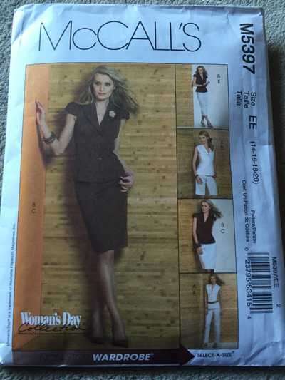 PATTERN MCCALL'S M5397 - JACKET, SKIRT, SHORTS AND PANTS (SIZE 14-16-18-20)
