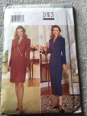 PATTERN BUTTERICK 4142 (DAVID WARREN)(UNUSED) - DRESS (SIZE 12-14-16)