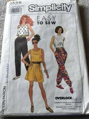 PATTERN SIMPLICITY 9566 - TOP/PULL-ON PANTS AND BOXER SHORTS (SIZE A)