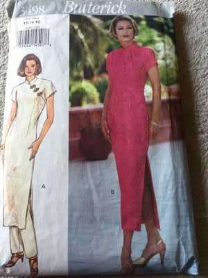 PATTERN BUTTERICK 3498 - DRESS & PANTS (SIZE 12-14-16)