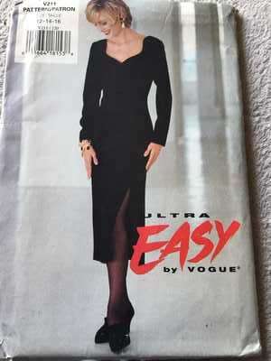 PATTERN VOGUE 8870 ULTRA EASY - DRESS (SIZE 12-14-16)