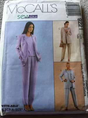 PATTERN MCCALL'S 9221 (UNUSED) - JACKET/TOPS/PANTS (SIZE 12-14-16)