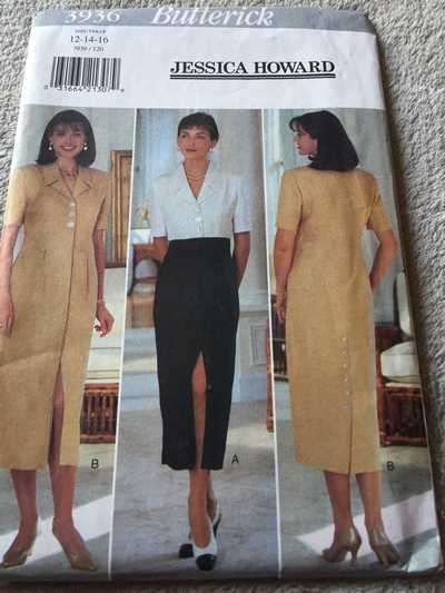 PATTERN BUTTERICK 3936 (JESSICA HOWARD)(UNUSED)  - DRESS (SIZE 12-14-16)