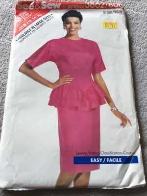 PATTERN SEE & SEW 3862 (UNUSED) - DRESS (SIZE 12-14-16)