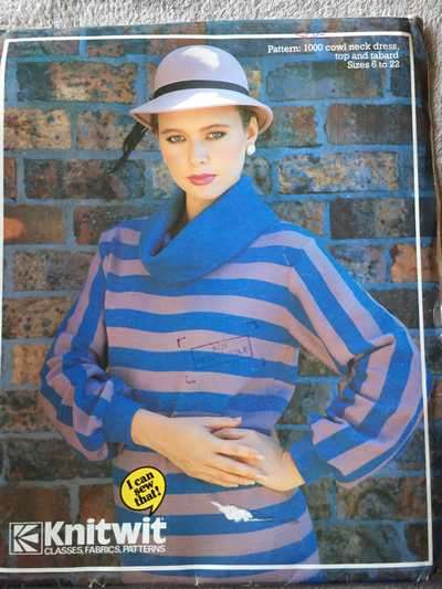 PATTERN KNITWIT 1000 - COWL NECK DRESS (SIZE 6-22)