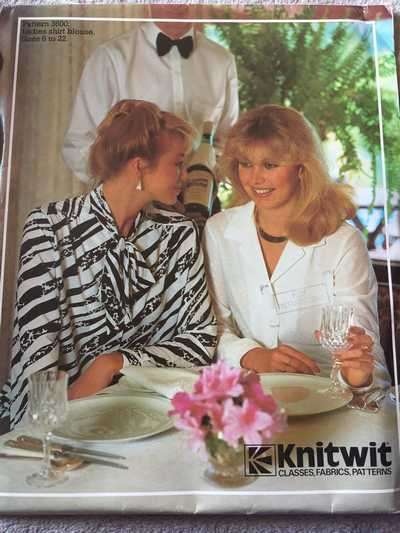 PATTERN KNITWIT 3600 - LADIES SHIRT BLOUSE (SIZE 6-22)