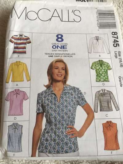 PATTERN MCCALL'S 8745 - BLOUSE (SIZE 16-18)