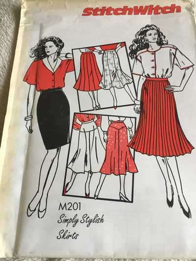 PATTERN STITCHWITCH M201 (UNUSED) - SIMPLY STYLISH SKIRTS (SIZE 6-22)