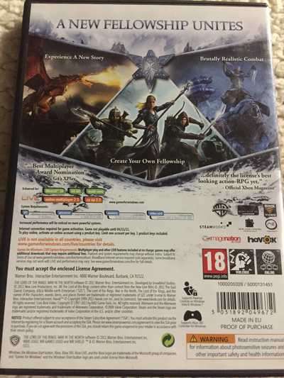 PC - DVD : LORD OF THE RINGS: WAR IN THE NORTH (INCL BOOKLET/SERIAL KEY)