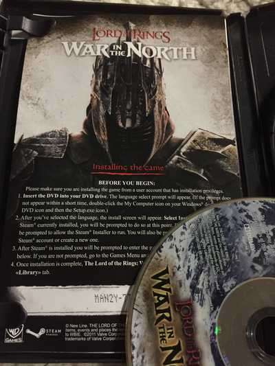 PC - DVD : LORD OF THE RINGS: WAR IN THE NORTH (INCL BOOKLET/SERIAL KEY)