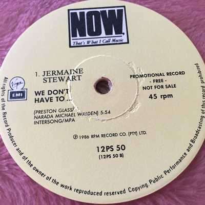 LP VINYL (RARE PINK) - DAVID BOWIE: UNDERGROUND, JERMAINE STEWART: WE DON'T HAVE TO
