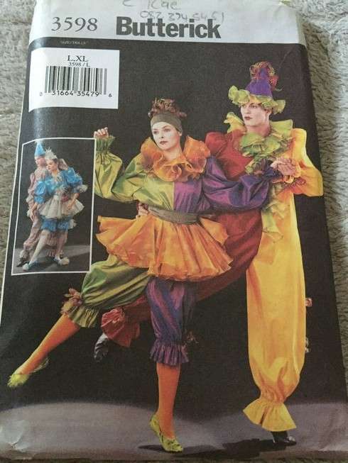 PATTERN BUTTERICK 3598 (UNUSED) - JUMPSUIT AND SKIRT COSTUME (SIZE L, XL)
