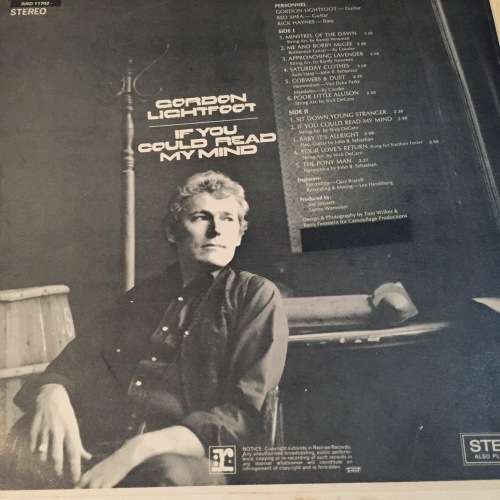 LP VINYL - GORDON LIGHTFOOT: IF YOU COULD READ MY MIND (DOUBLE DYNAMITE 2 ORIGINALS)