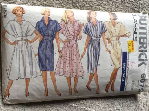 PATTERN BUTTERICK 6079 - DRESS (SIZE 8-10-12)