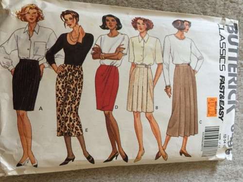 PATTERN BUTTERICK 6496 - WRAP SKIRTS (SIZE 12-14-16)