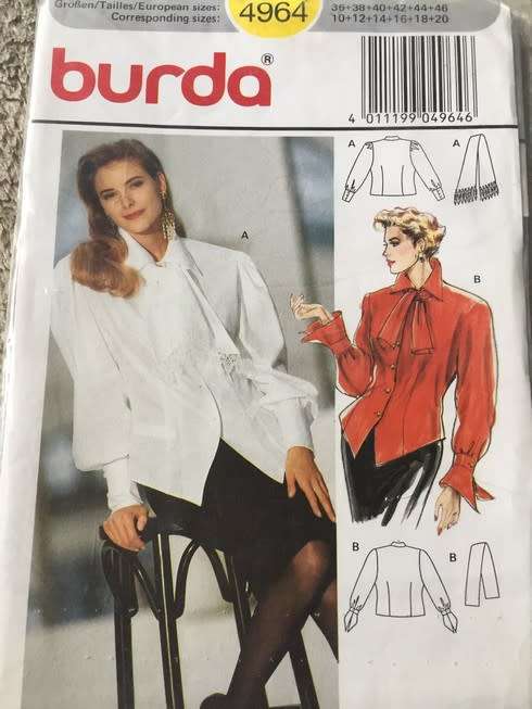 PATTERN BURDA 4964 (UNUSED) - BLOUSE (SIZE 10-20)