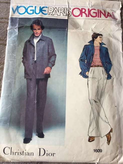 PATTERN VOGUE 1609 (CHRISTIAN DIOR) - MEN`S SHIRT, JACKET AND PANTS (SIZE 40)