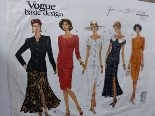 PATTERN VOGUE 1173 - TOP & SKIRT (SIZE 12-14-16)