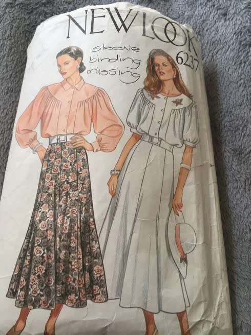 PATTERN NEW LOOK 6237 (SLEEVE BINDING IS MISSING) - BLOUSE & A SKIRT (SIZE 8-18)