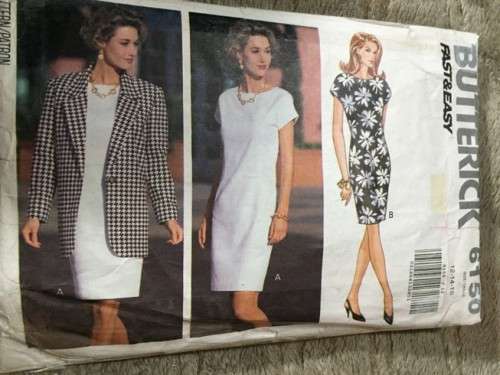PATTERN BUTTERICK 6150 - JACKET & DRESS (SIZE 12-14-16)
