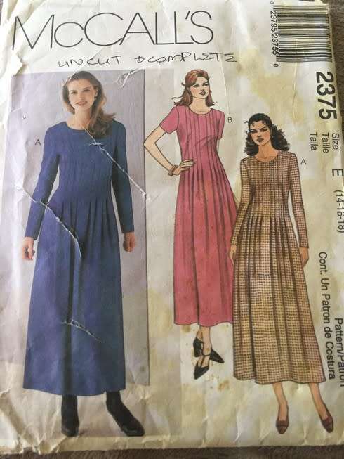 PATTERN MCCALL'S 2375 (UNCUT COMPLETE)(MARKS) - DRESS (SIZE 14-16-18)