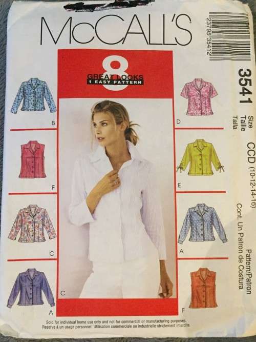 PATTERN MCCALL'S 3541 - BLOUSE (SIZE 10-16)