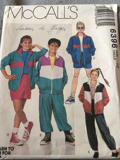PATTERN MCCALL'S 6396 - TEENS' JACKET, PANTS AND SHORTS (UNISEX)(SIZE 12)