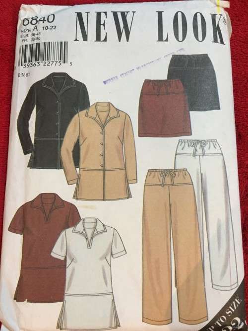 PATTERN NEW LOOK 6840 - JACKET, TUNIC,SKIRT AND PANTS (SIZE 10-22)