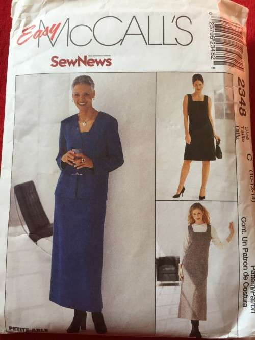 PATTERN MCCALL'S 2348 - DRESS AND JACKET (SIZE 10-12-14)