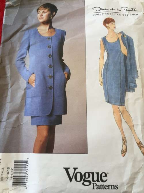 PATTERN VOGUE 1404 (OSCAR DE LA RENTA) - JACKET AND DRESS (SIZE 14-16-18)