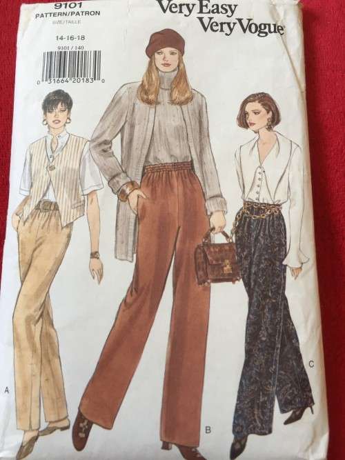 PATTERN VOGUE 9101 - PANTS (SIZE 14-16-18)